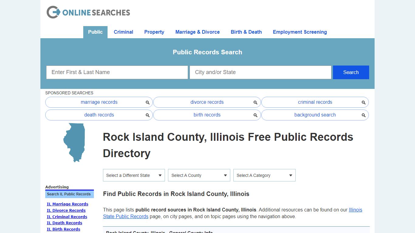 Rock Island County, Illinois Public Records Directory