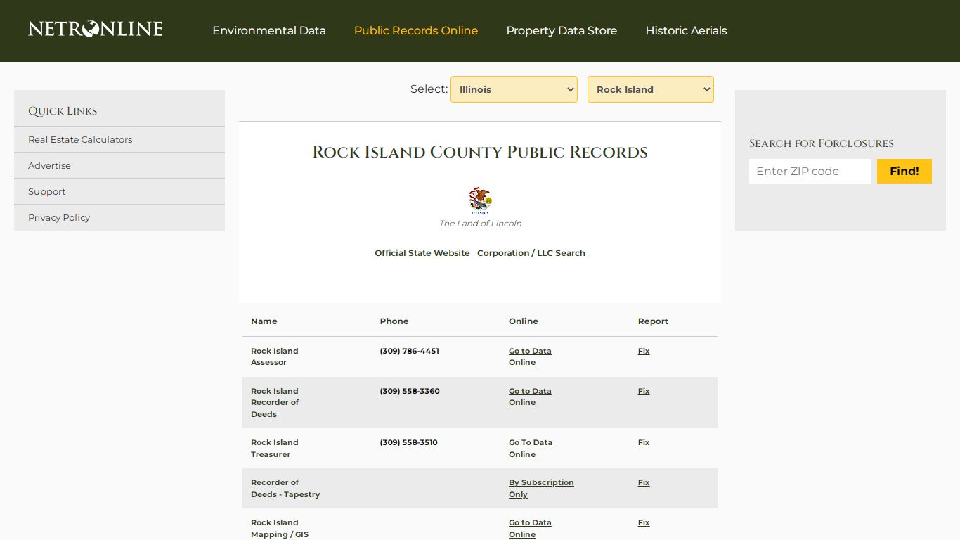 Rock Island County Public Records - NETROnline.com