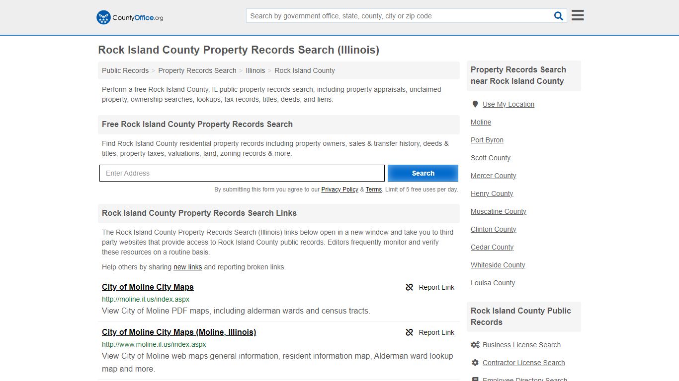 Rock Island County Property Records Search (Illinois)